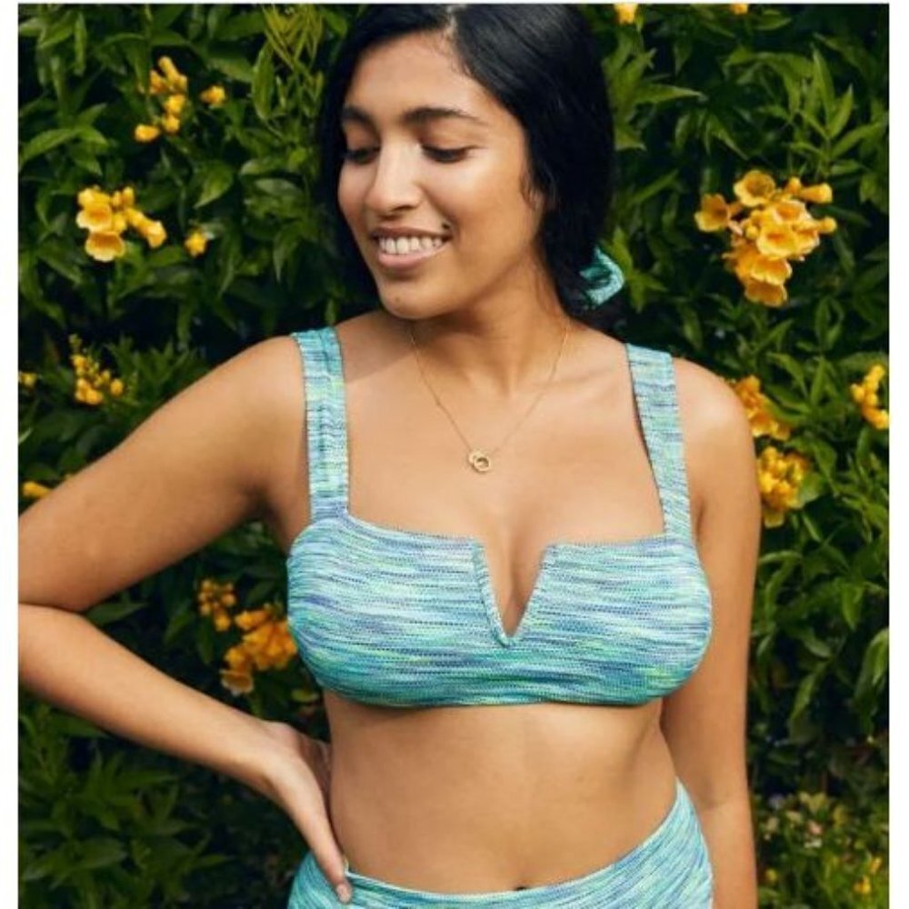 NWT Aerie V Space Dye Bandeau Bikini Swim Top